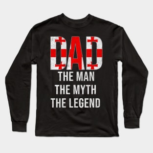 Georgian Dad The Man The Myth The Legend - Gift for Georgian Dad With Roots From Georgian Long Sleeve T-Shirt